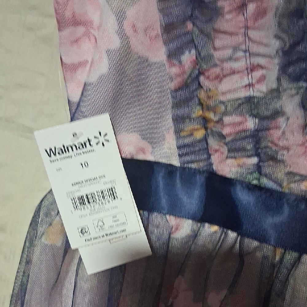 Kensie Girl Floral Ruffle Dress - Purple and Pink - Picture 4 of 4